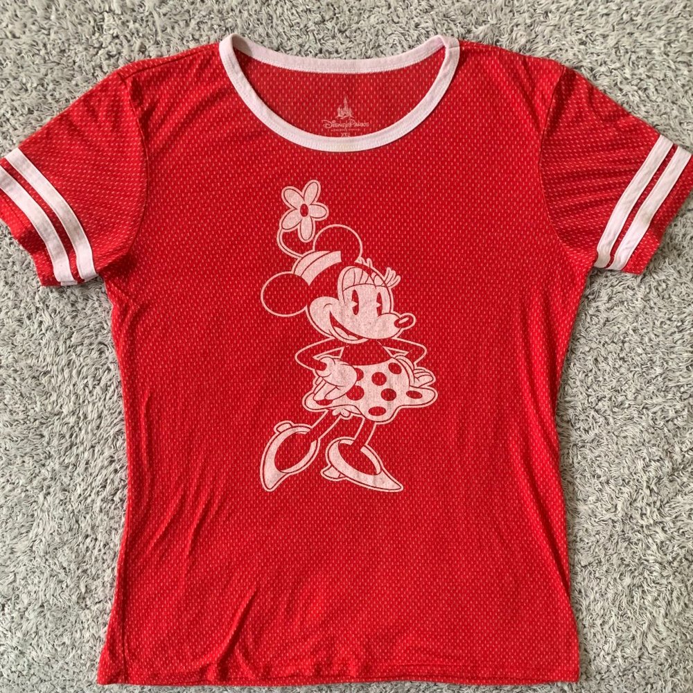 Retro Minnie Ringer Jersey. Women's XL. Official Disney Theme Parks Product.